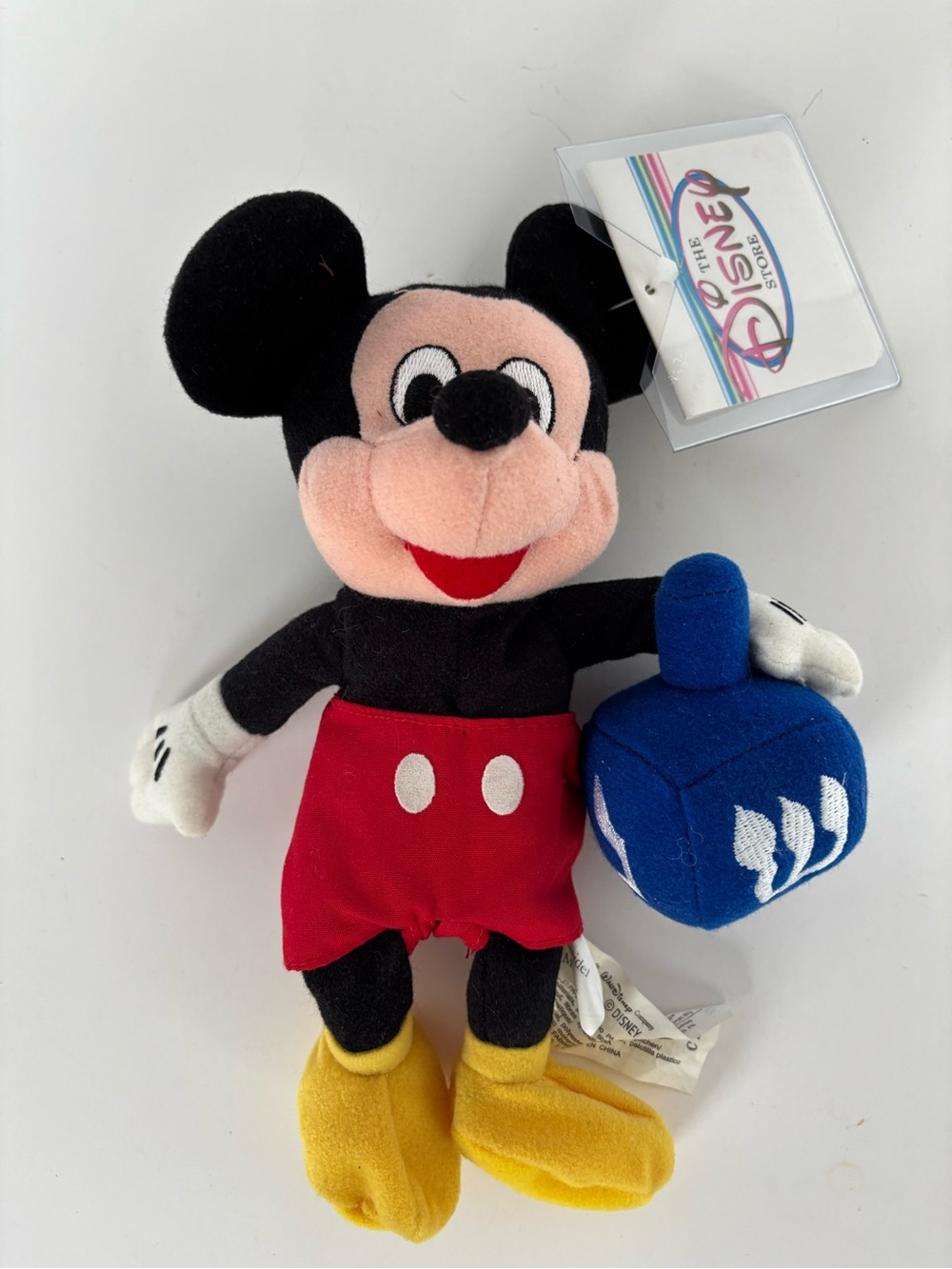 VTG 1999 Disney Store Dreidel Mickey Mouse Hanukkah Mini Bean Bag Plush NWT